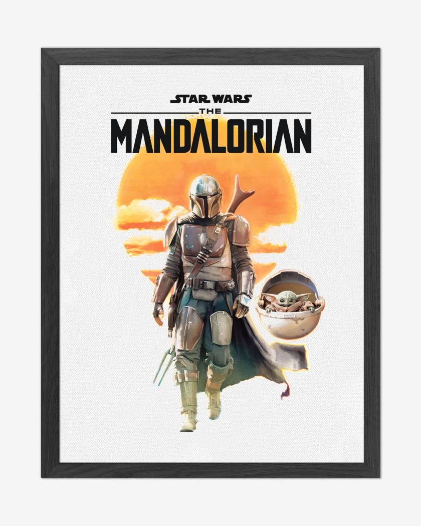 Cuadro decorativo Blanco de Mandalorian Mando