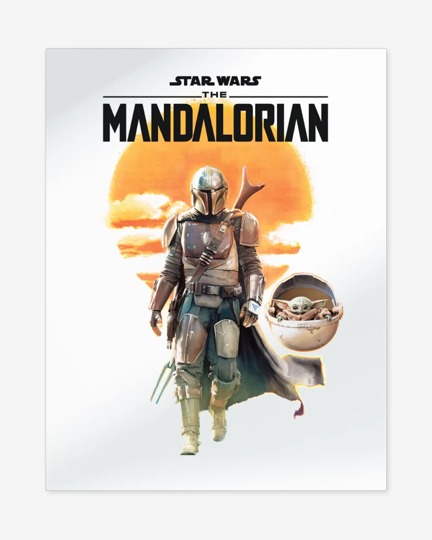 Print metalico Blanco de Mandalorian Mando