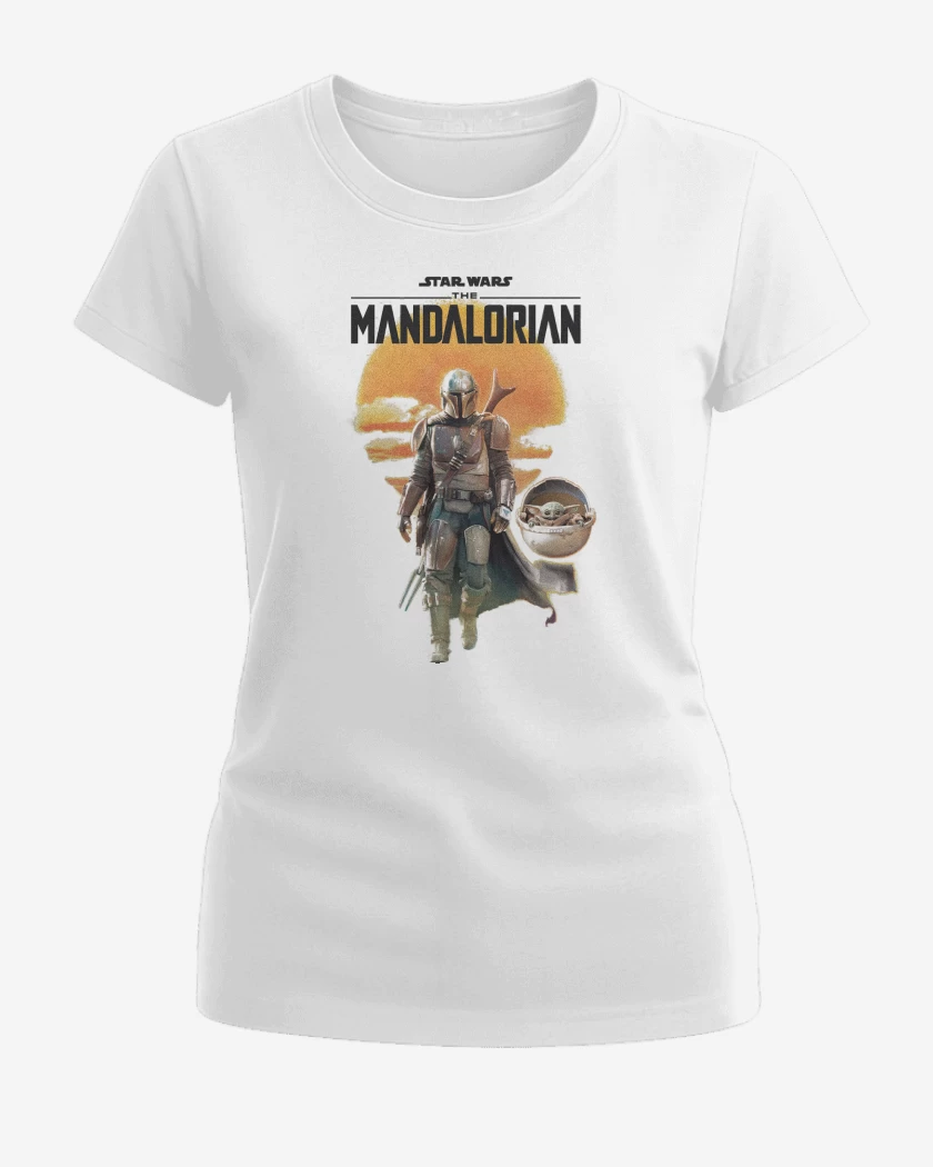 Polera de Mujer Blanco de Mandalorian Mando