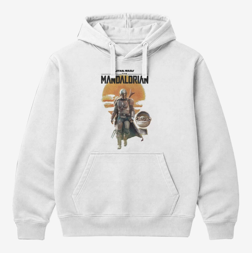 Polerón Canguro Blanco de Mandalorian Mando