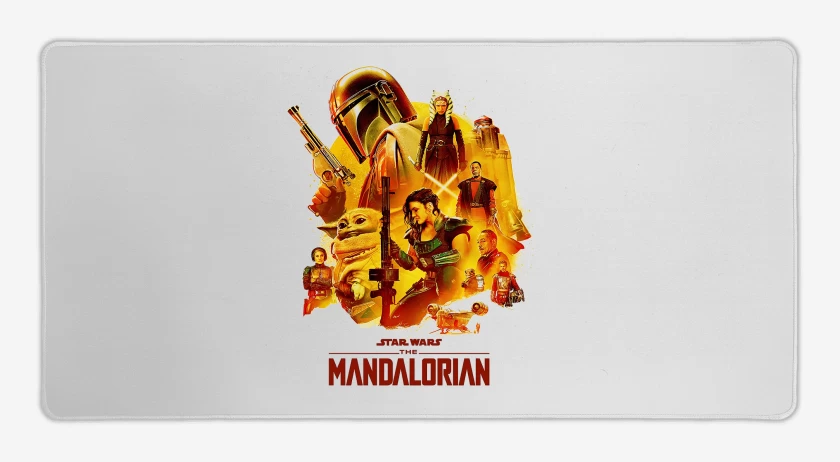 Mouse pad Gamer Blanco de Mandalorian 2