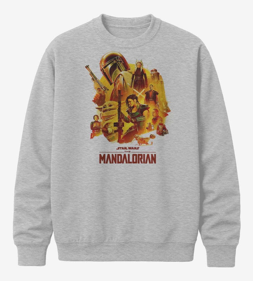 Poleron polo Gris Melange de Mandalorian 2