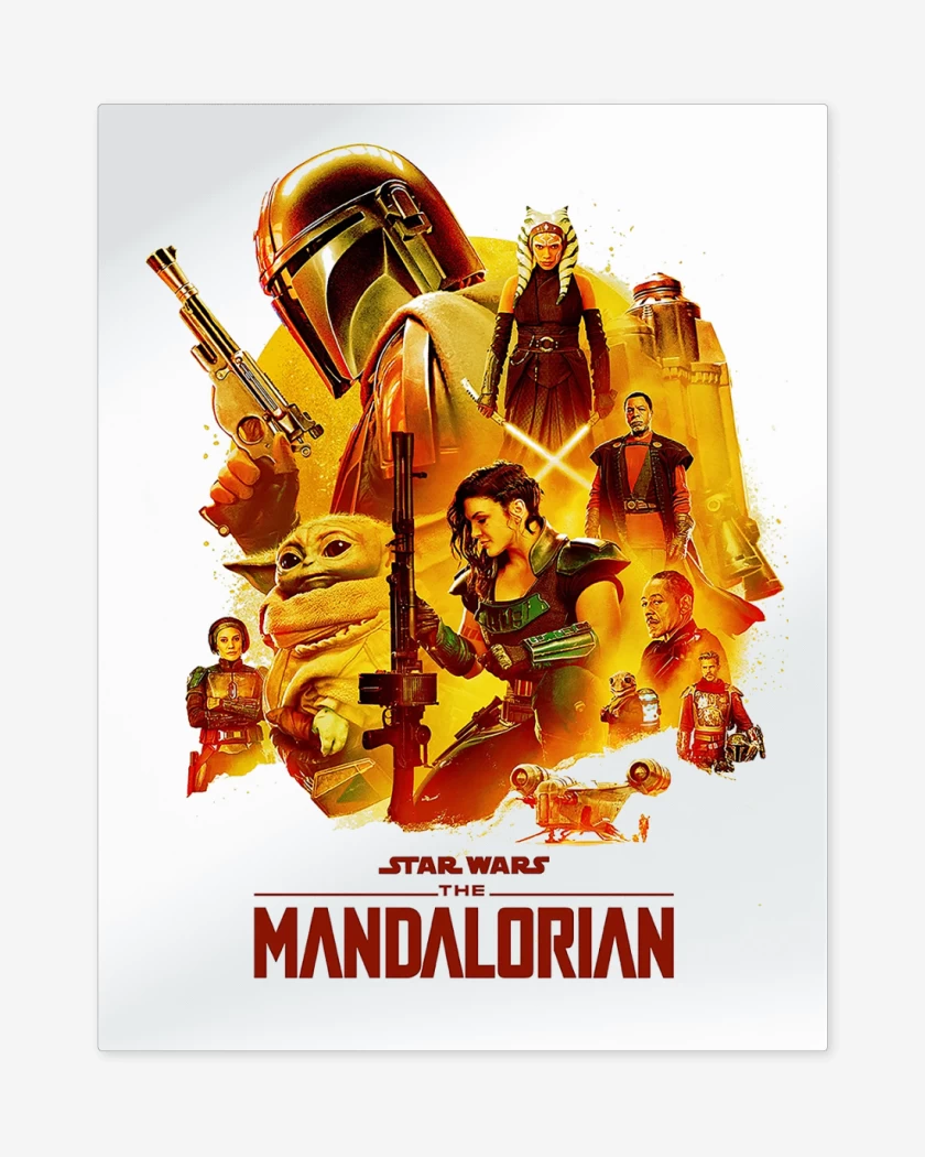 Print metalico Blanco de Mandalorian 2