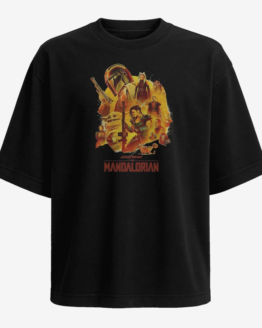 Polera Oversize Negro de Mandalorian 2