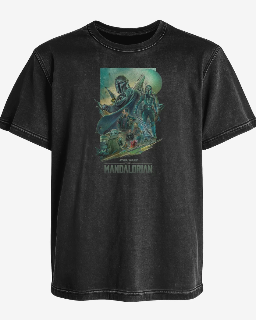 Polera desgastada Negro de Mando 3
