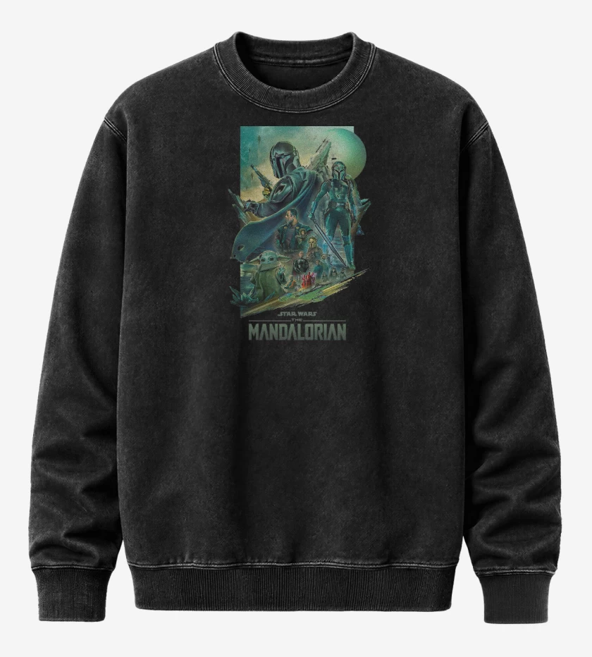 Poleron Polo Acid Wash Negro de Mando 3