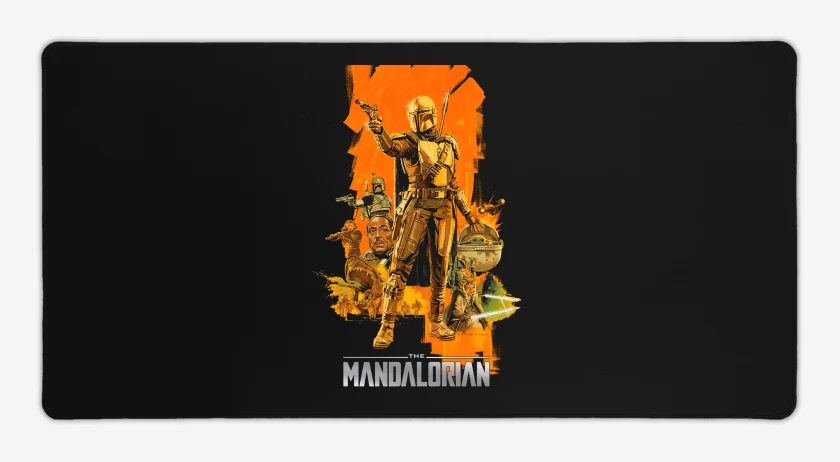 Mouse pad Gamer Negro de Mandalorian 4
