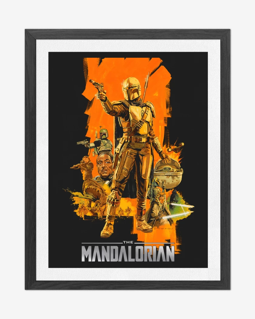 Cuadro decorativo Negro de Mandalorian 4