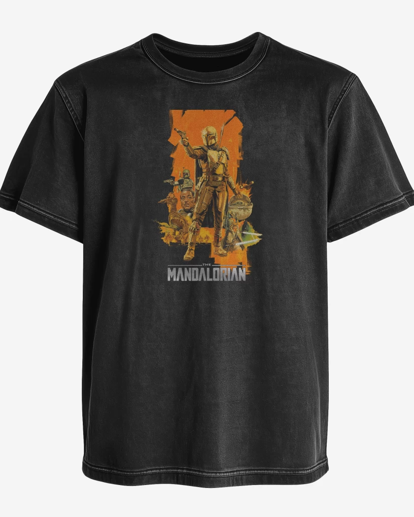 Polera desgastada Negro de Mandalorian 4