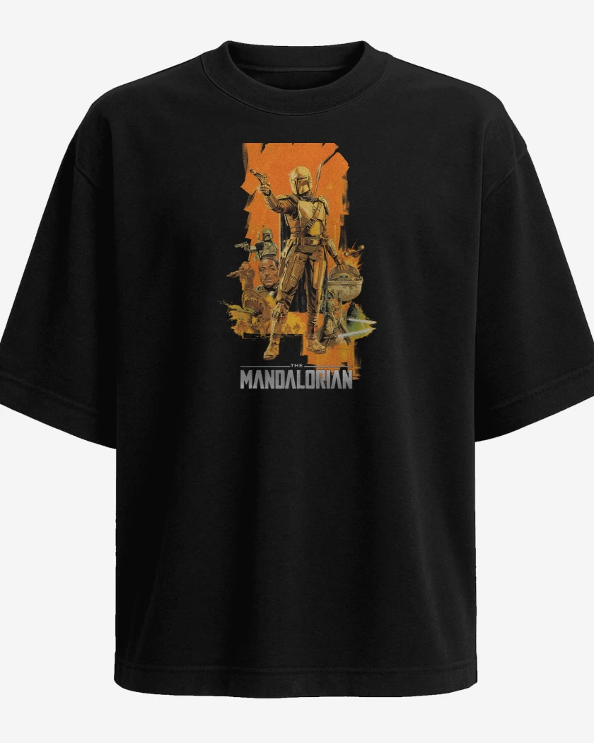 Polera Oversize Negro de Mandalorian 4