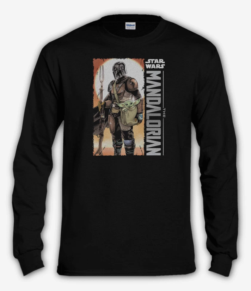 Polera manga larga Negro de El Mandalorian