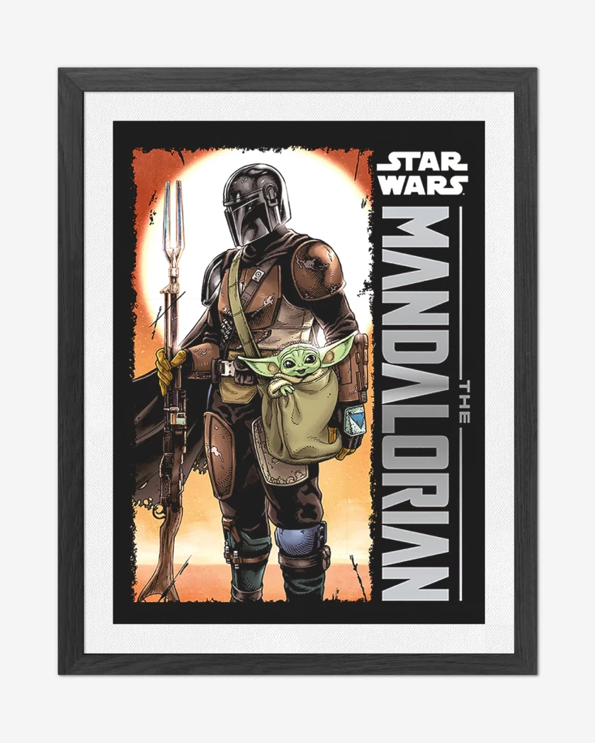 Cuadro decorativo Negro de El Mandalorian