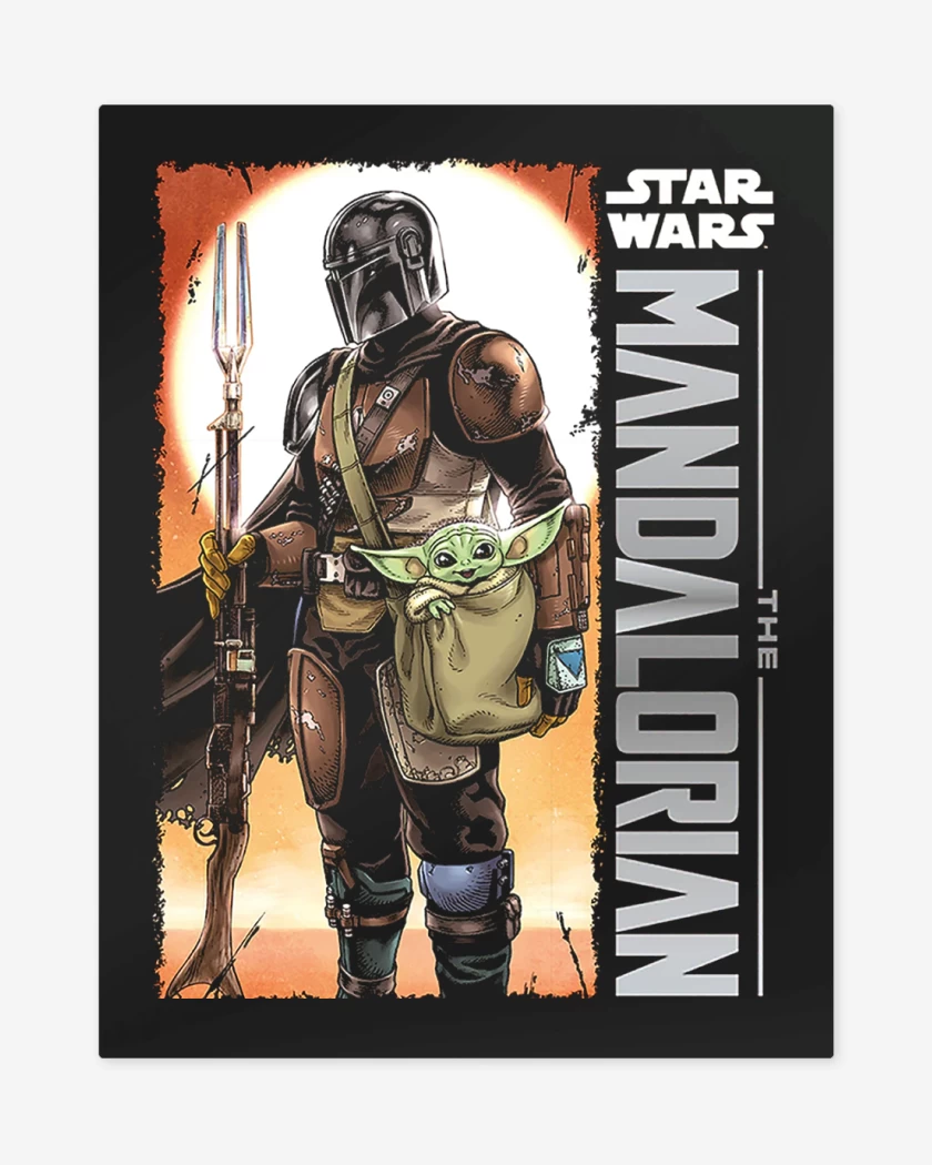 Print metalico Negro de El Mandalorian