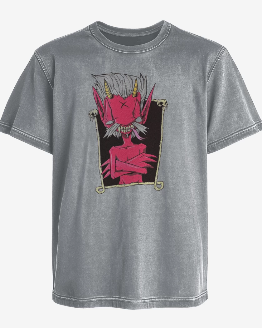 Polera desgastada Gris Melange de MR. Sata