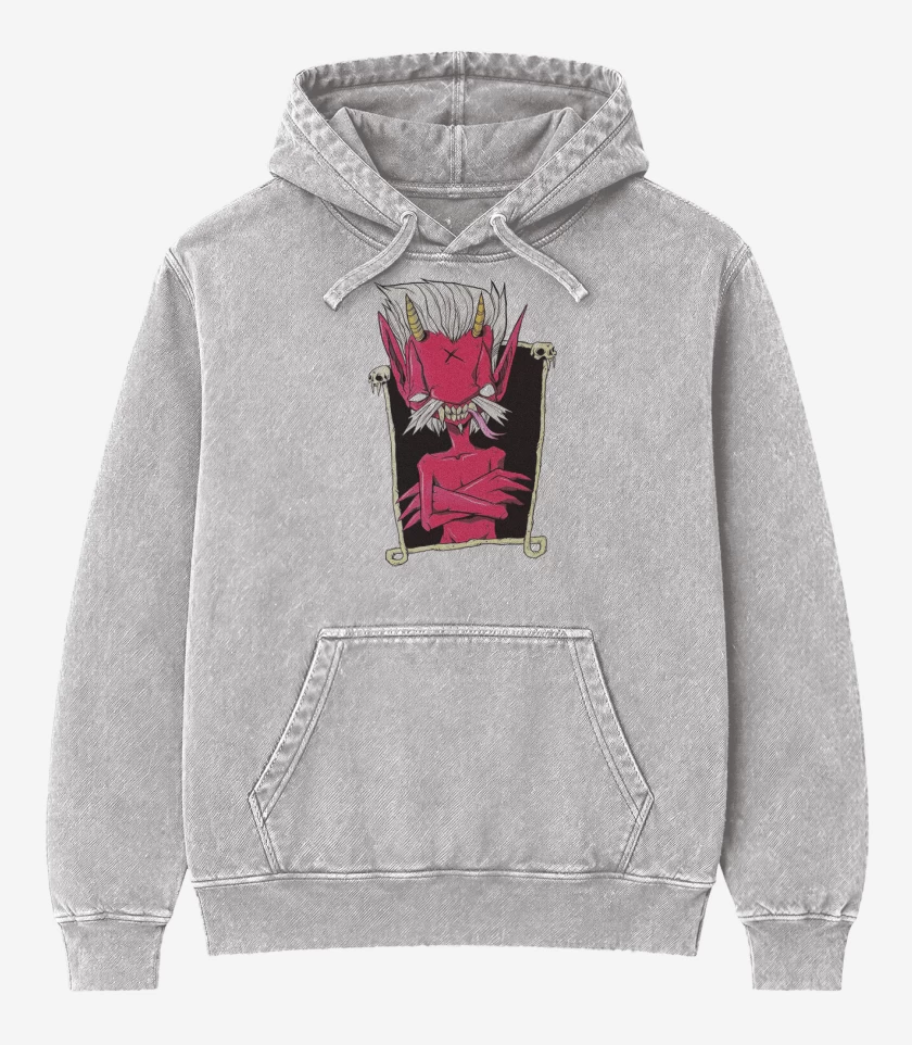 Poleron Canguro Acid Wash Gris Melange de MR. Sata