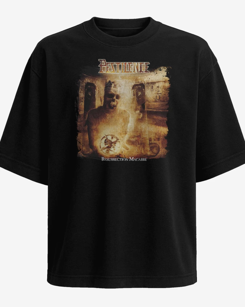 Polera Oversize Negro de Pestilence Resurrection Macabre