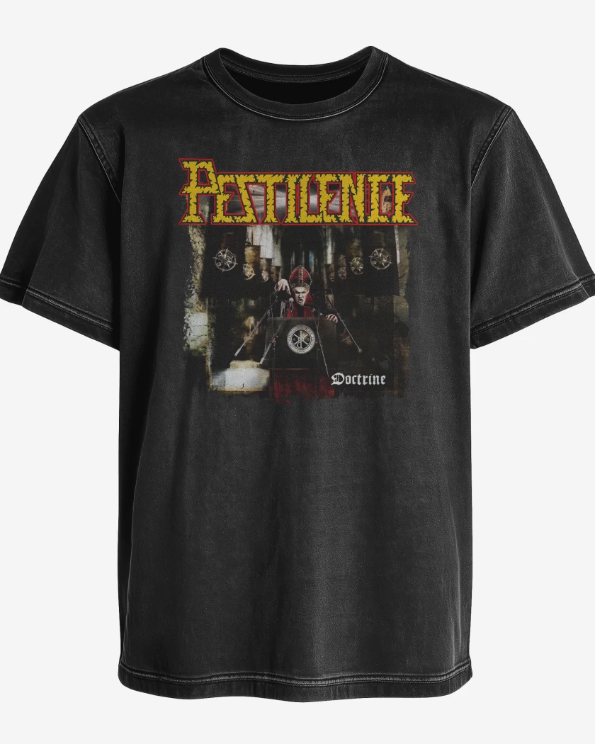 Polera desgastada Negro de Pestilence Doctrine