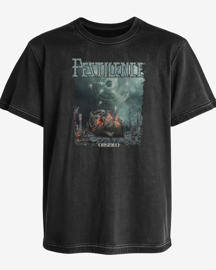 Polera desgastada Negro de Pestilence Obsideo