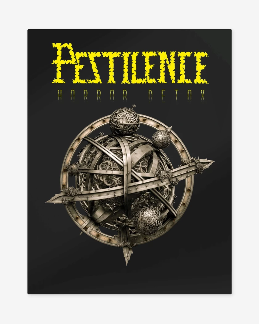 Print metalico Negro de Pestilence Horror Detox