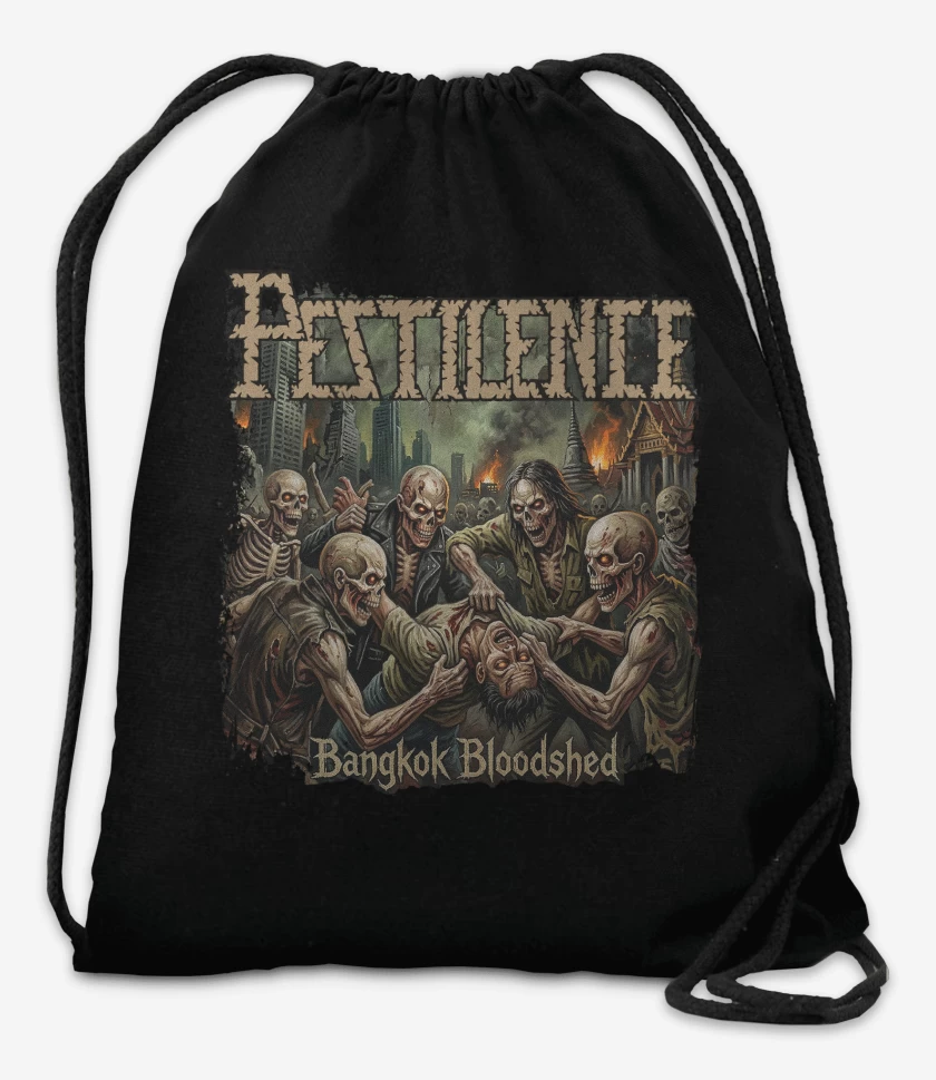 Mochila Negro de Pestilence Bangkok Bloodshed