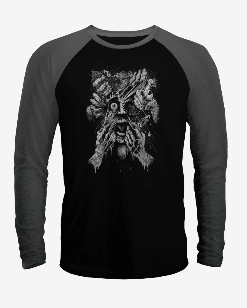 Polera Raglan Negro / Negro Heather de Cuco