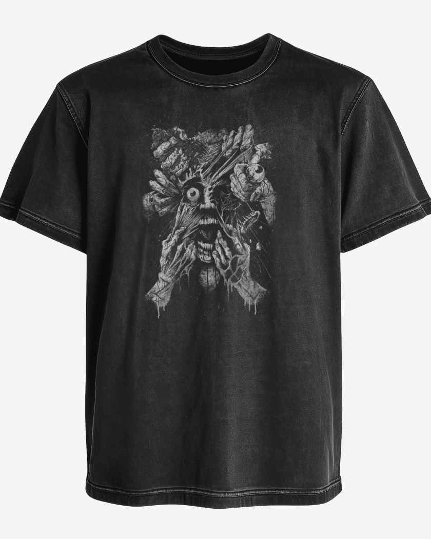Polera desgastada Negro de Cuco