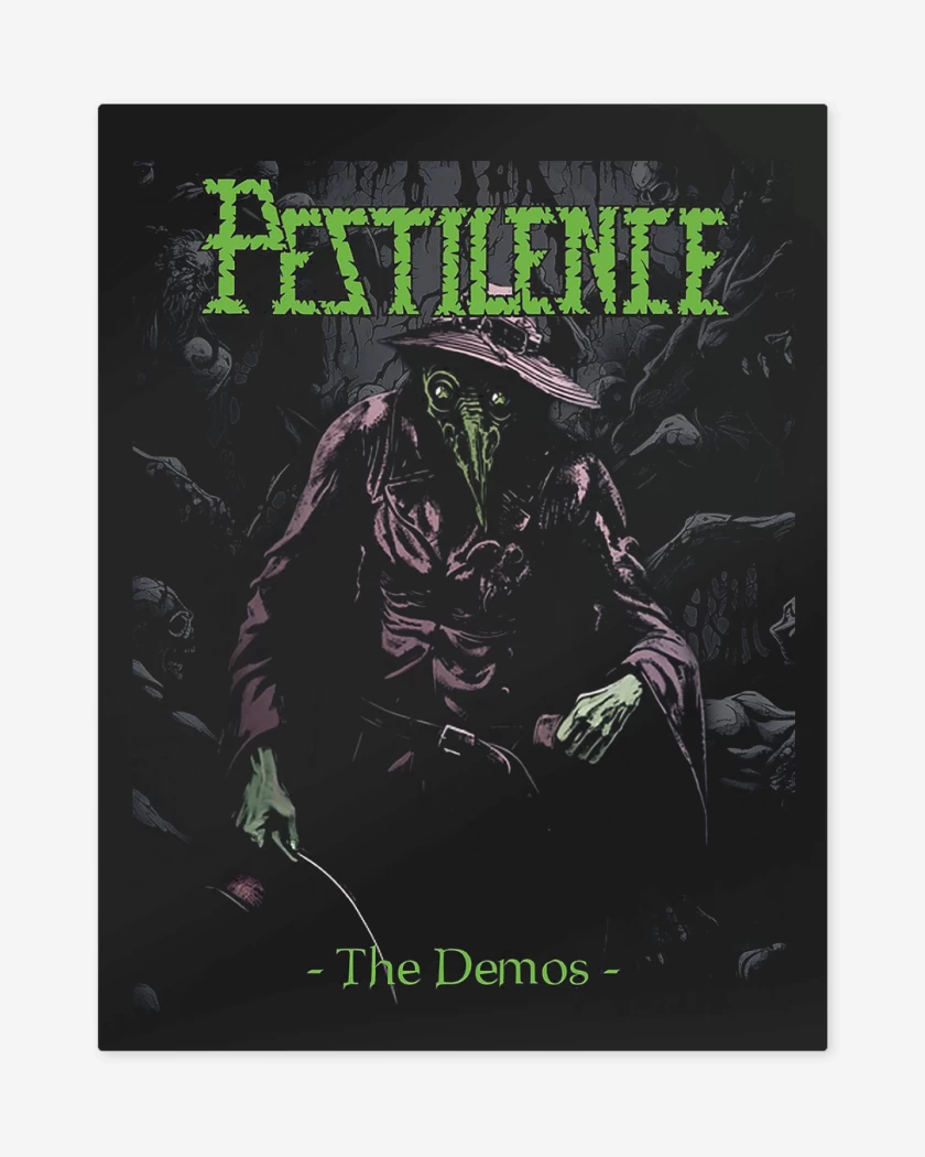 Print metalico Negro de Pestilence The Demos