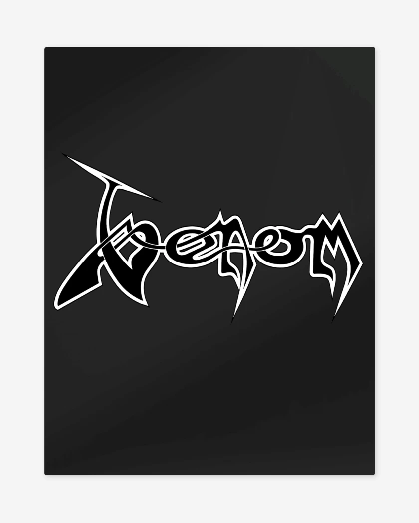Print metalico Negro de Venom Logo N