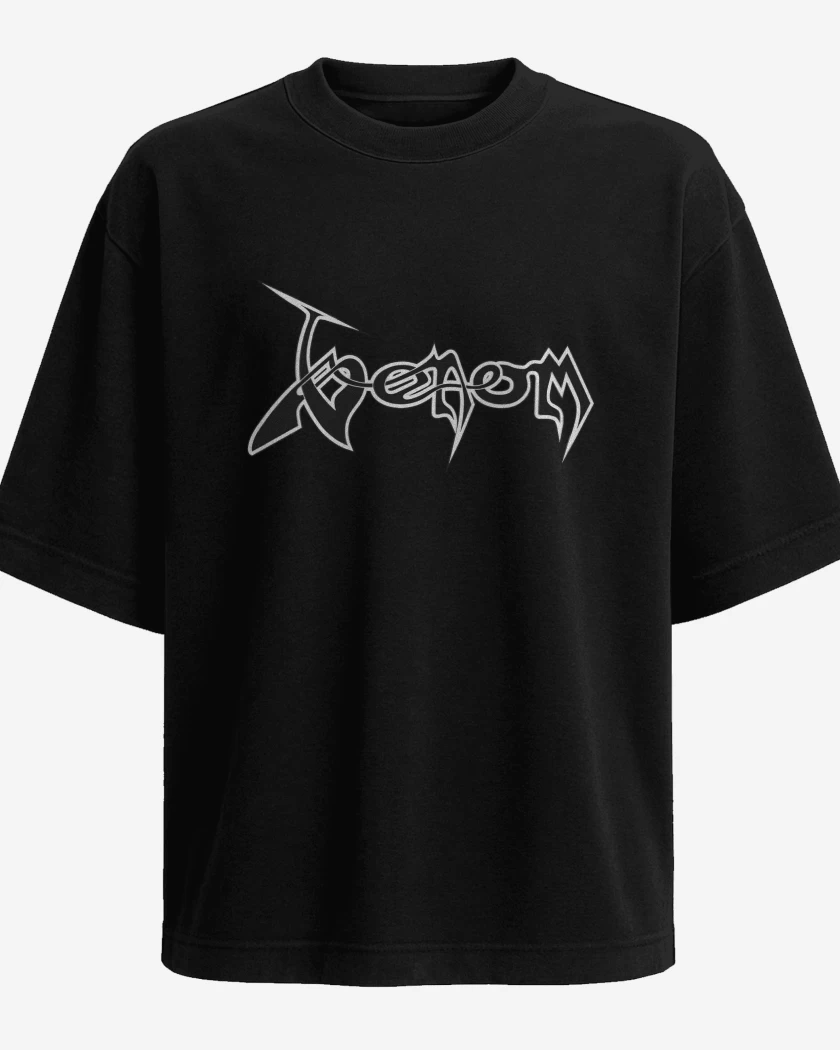 Polera Oversize Negro de Venom Logo N