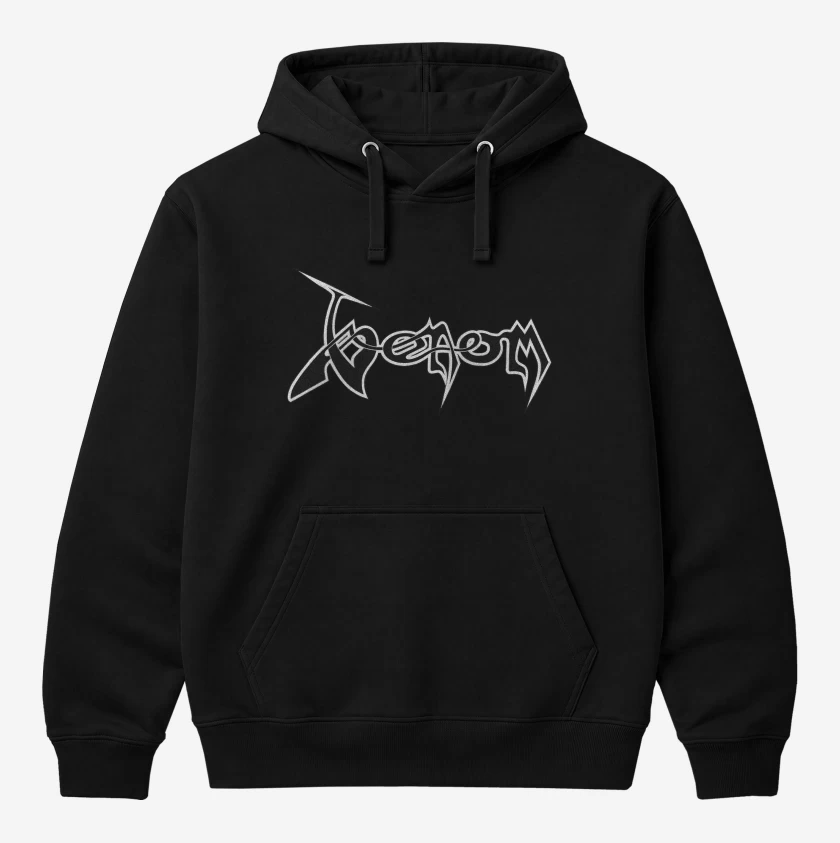 Polerón Canguro Negro de Venom Logo N