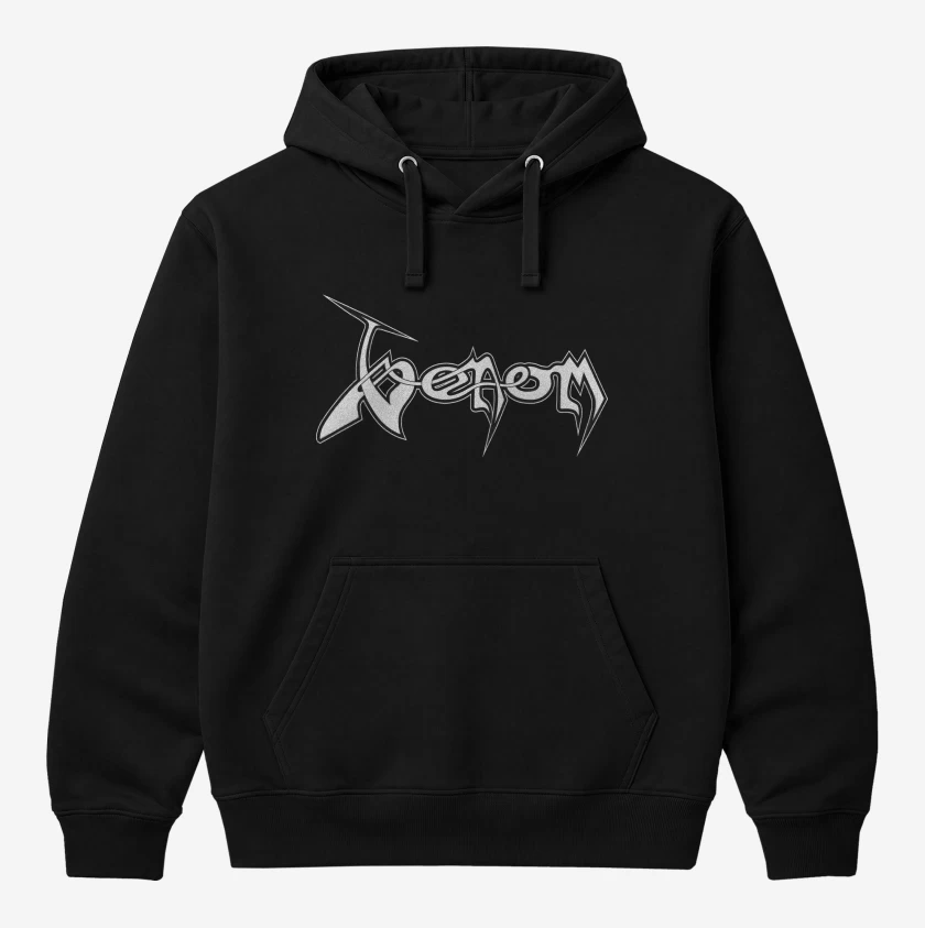Polerón Canguro Negro de Venom Logo B