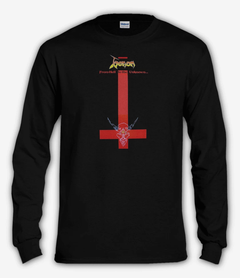 Polera manga larga Negro de Venom From Hell