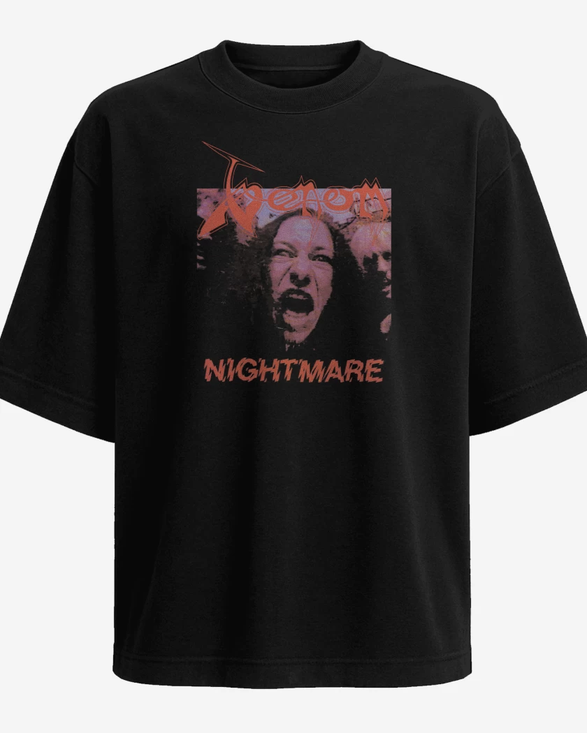 Polera Oversize Negro de Venom Nightmare