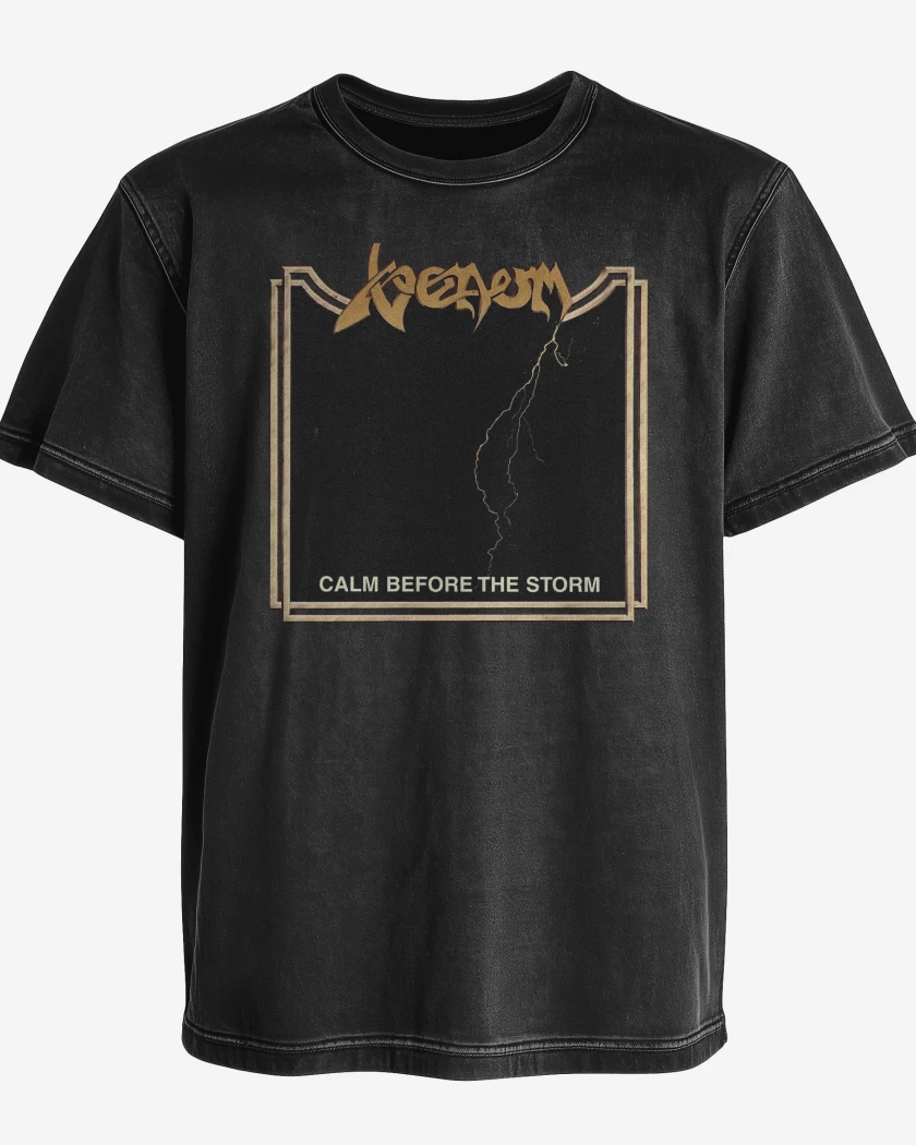 Polera desgastada Negro de Venom Calm Before the Storm