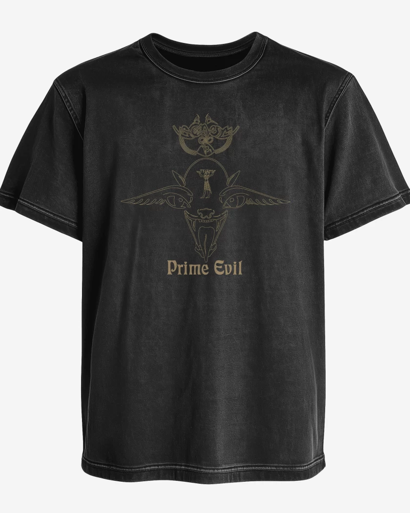 Polera desgastada Negro de Venom Prime Evil