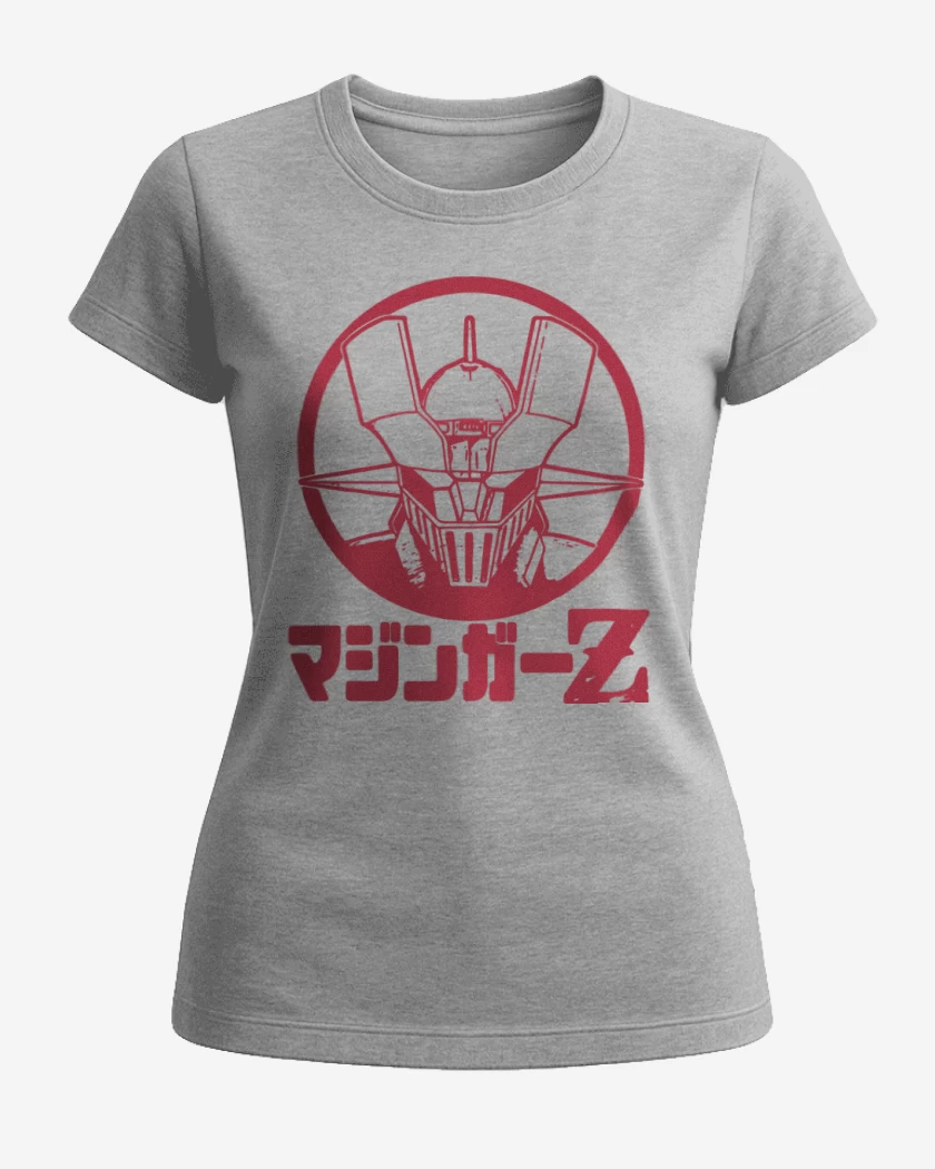 Polera de Mujer Gris Melange de Mazinger