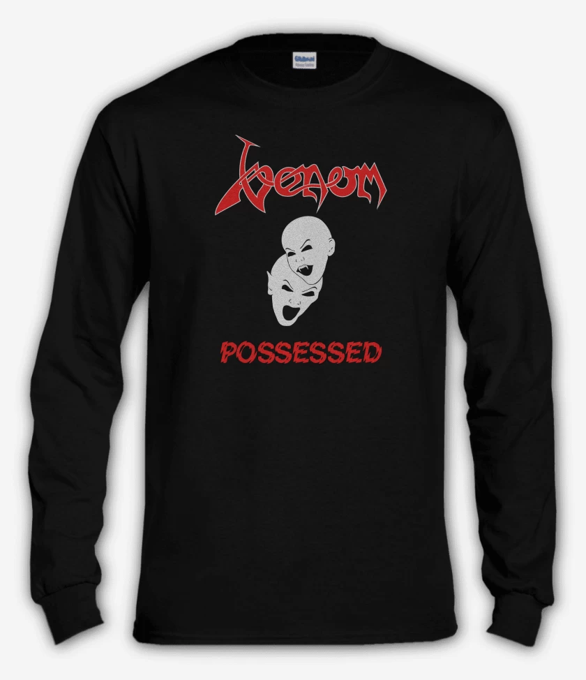 Polera manga larga Negro de Venom Possessed Faces