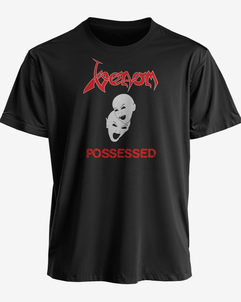 Polera premium Negro de Venom Possessed Faces