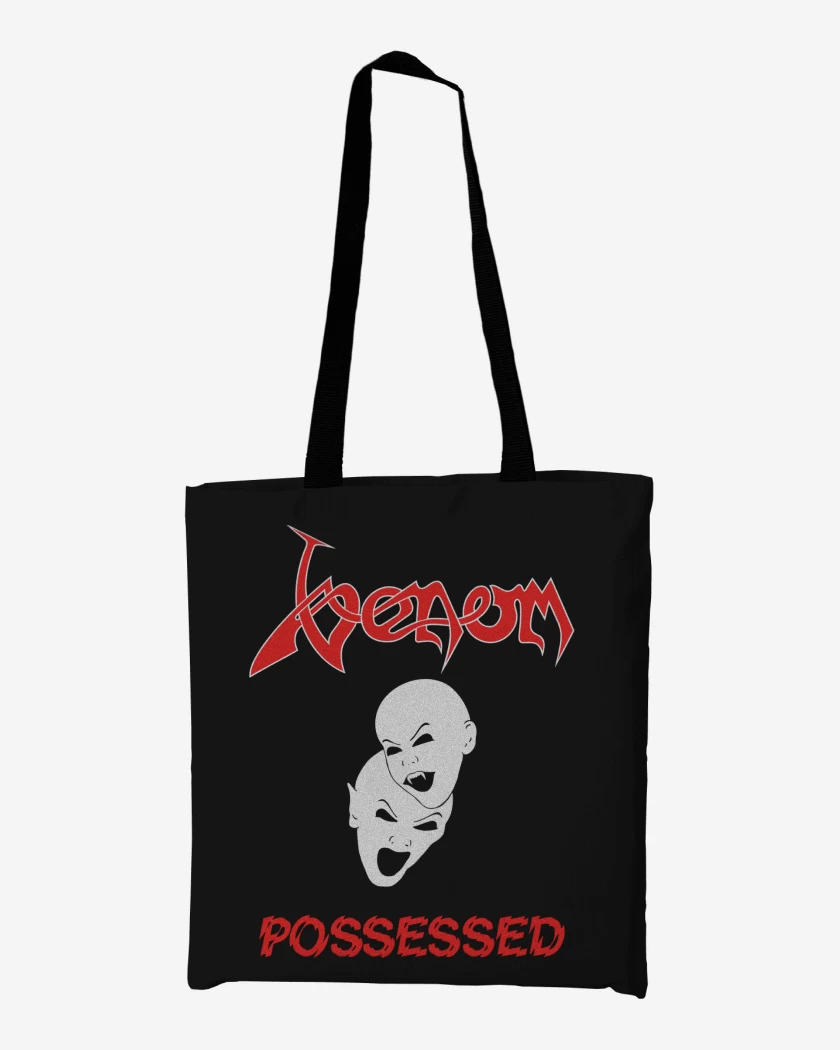 Totebag Negro de Venom Possessed Faces