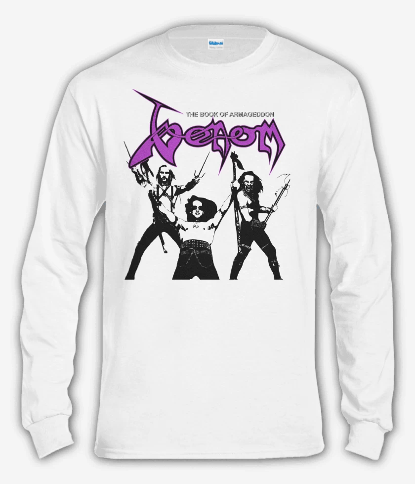 Polera manga larga Blanco de Venom Book of Armageddon