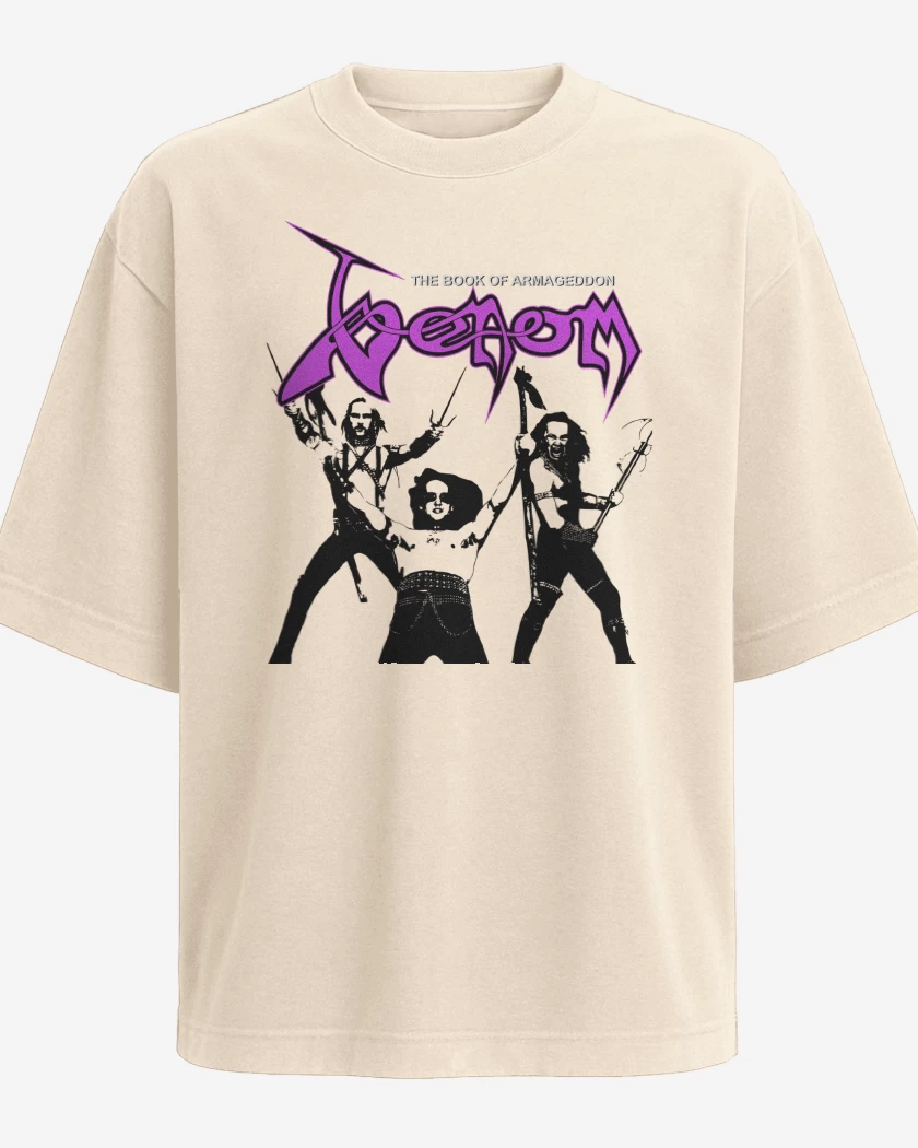 Polera Oversize Beige de Venom Book of Armageddon
