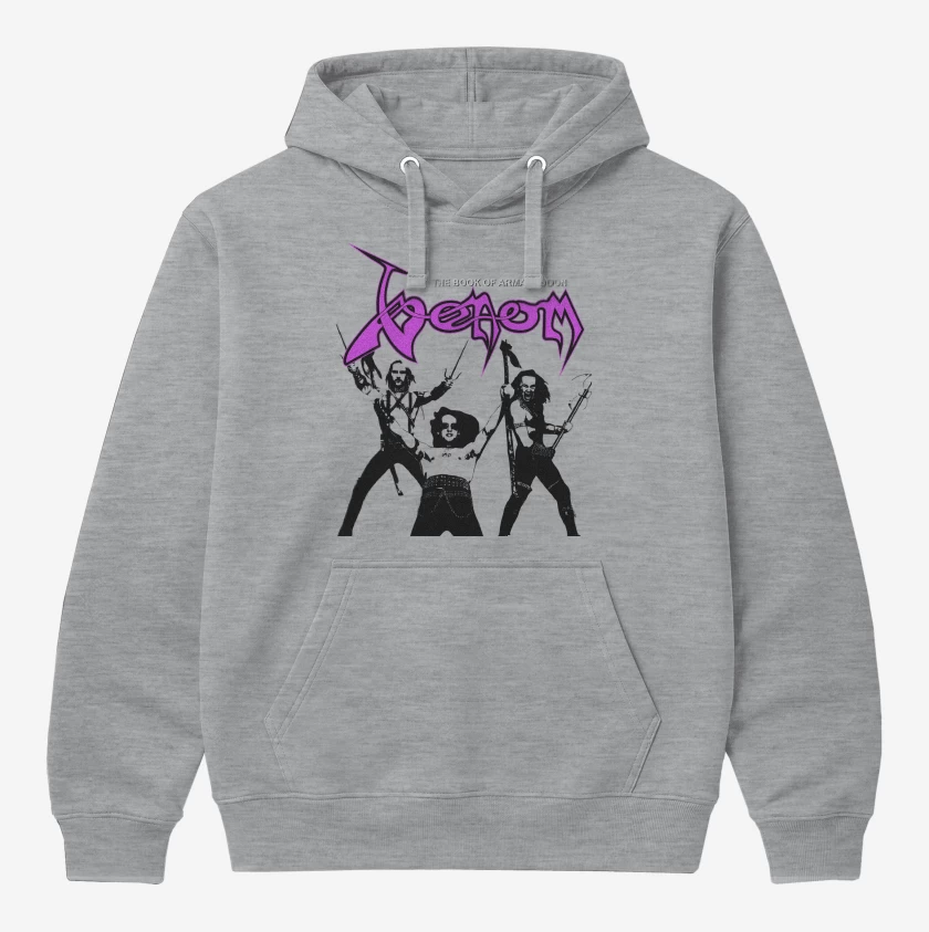 Polerón Canguro Gris Melange de Venom Book of Armageddon