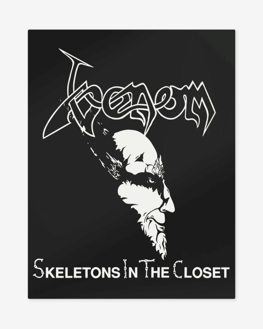 Print metalico Negro de Venom Skeletons