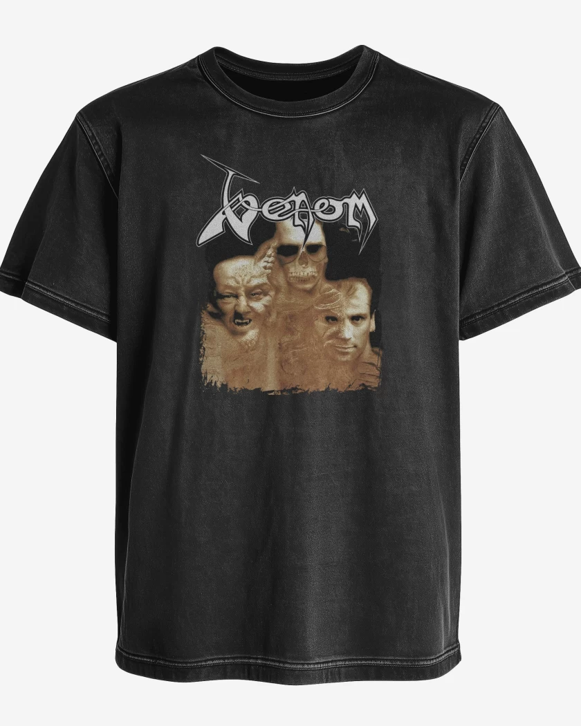 Polera desgastada Negro de Venom Cast in Stone