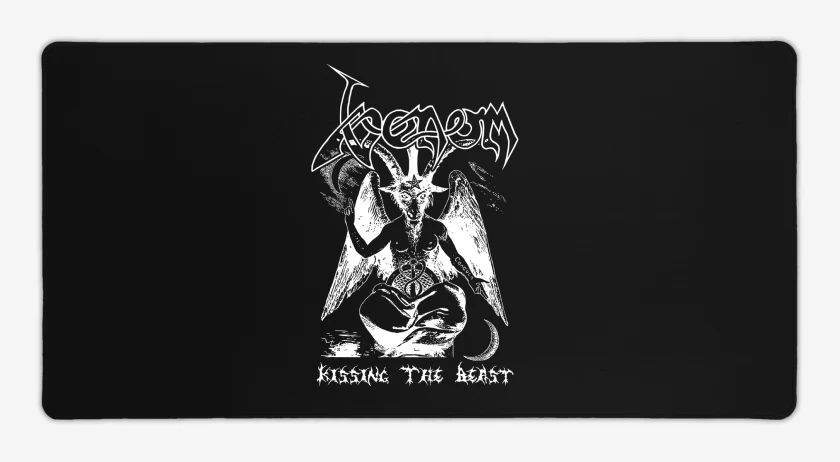 Mouse pad Gamer Negro de Venom Kissing the Beast