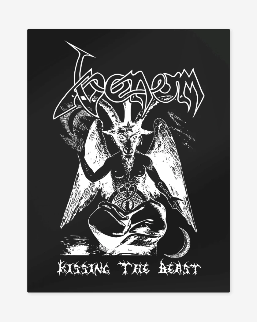 Print metalico Negro de Venom Kissing the Beast