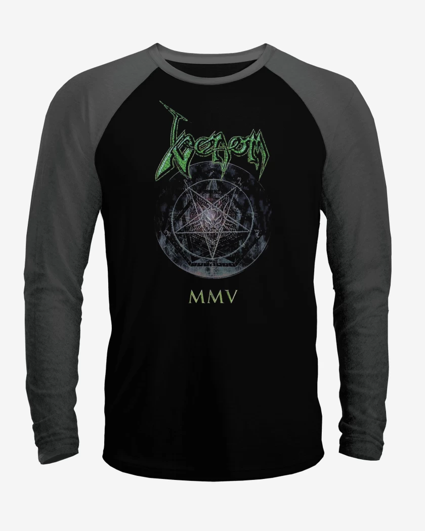Polera Raglan Negro / Negro Heather de Venom MMV