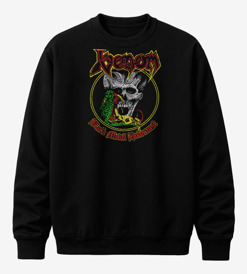 Poleron polo Negro de Venom Black Metal Holocaust