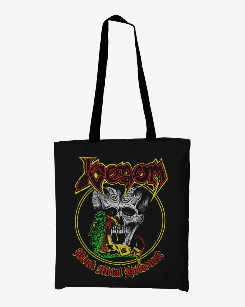 Totebag Negro de Venom Black Metal Holocaust