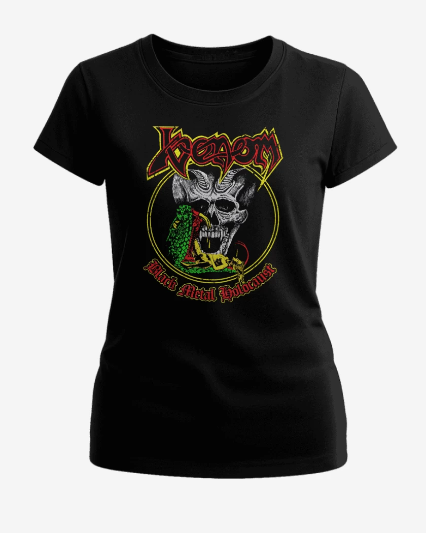 Polera de Mujer Negro de Venom Black Metal Holocaust
